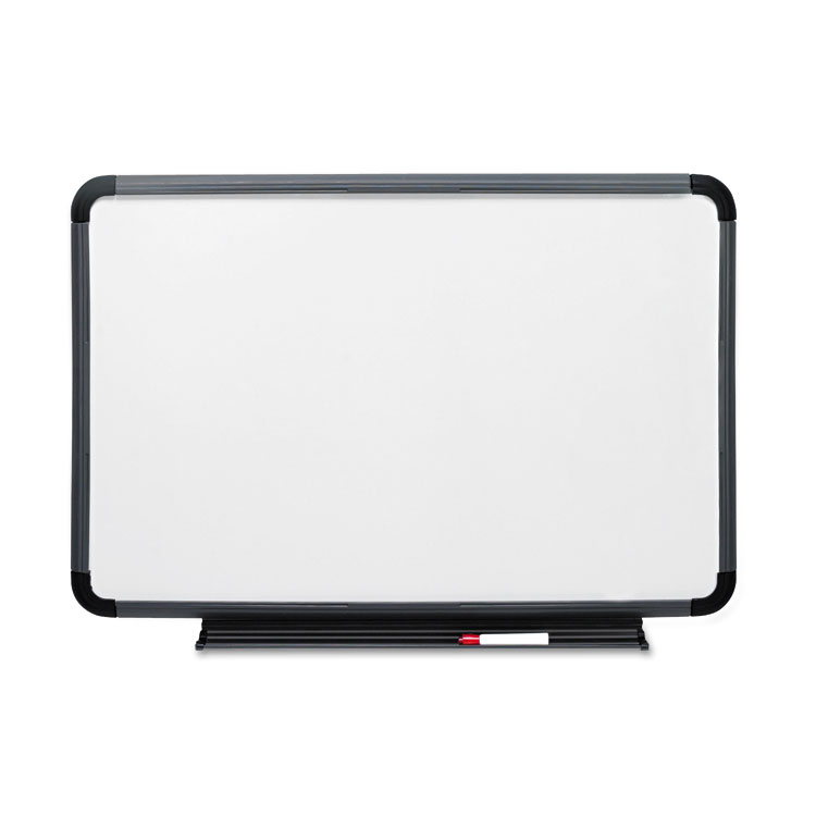 Picture of Ingenuity Dry Erase Board, Resin Frame with Tray, 48 x 36, Charcoal