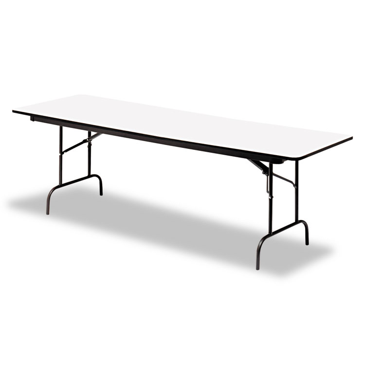 Picture of Premium Wood Laminate Folding Table, Rectangular, 60w x 30d x 29h, Gray/Charcoal