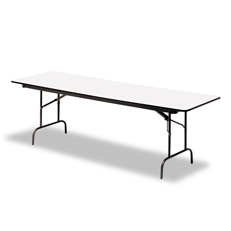 Picture of Premium Wood Laminate Folding Table, Rectangular, 72w x 30d x 29h, Gray/Charcoal
