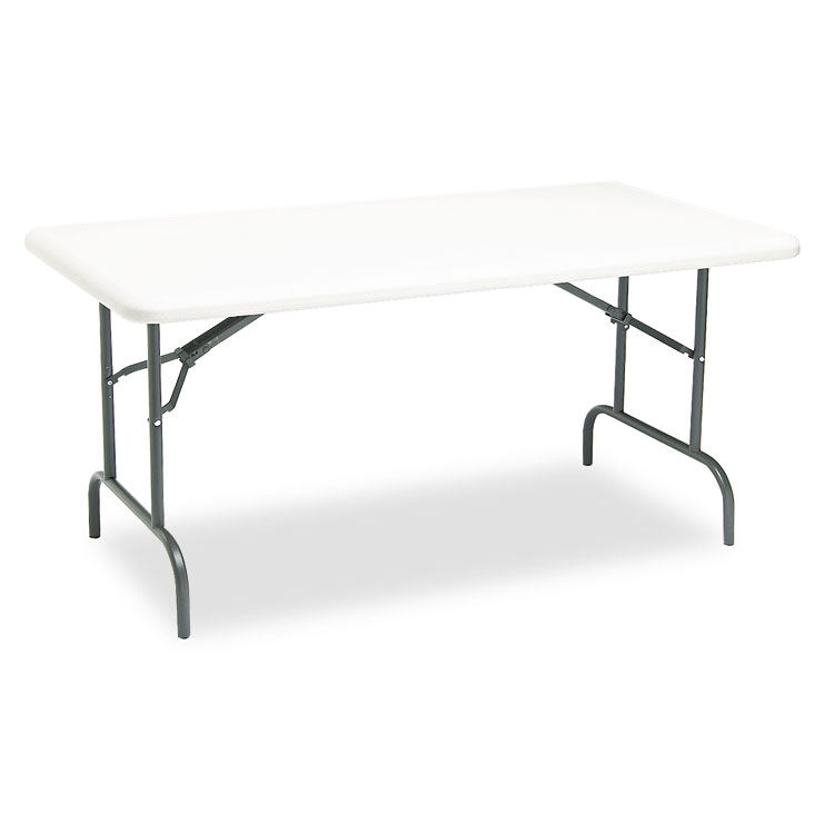 Picture of IndestrucTables Too 1200 Series Resin Folding Table, 60w x 30d x 29h, Platinum