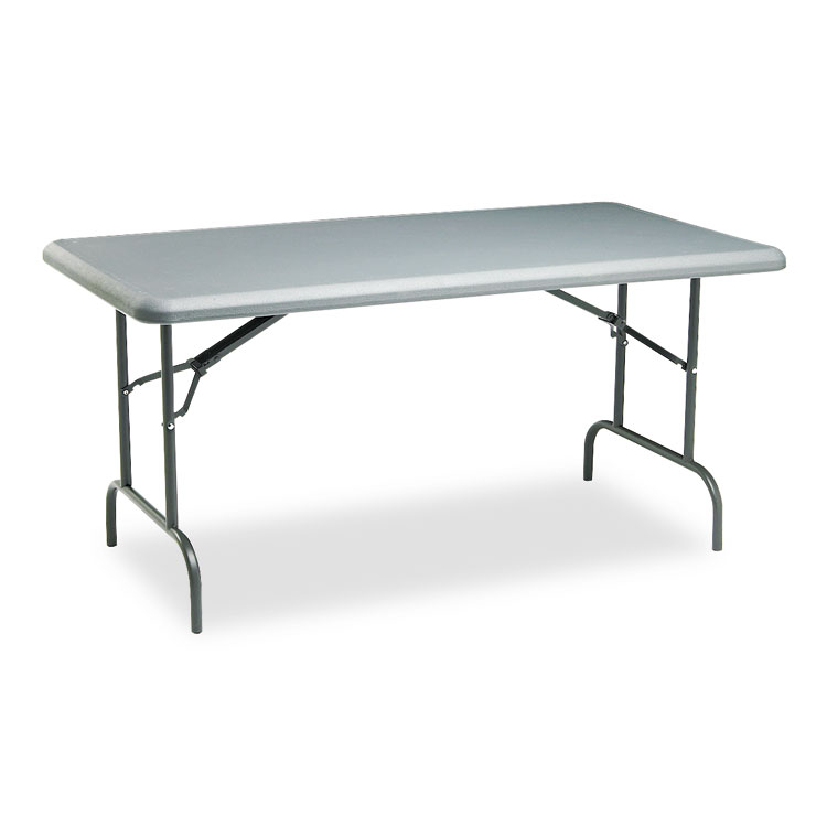 Picture of IndestrucTables Too 1200 Series Resin Folding Table, 60w x 30d x 29h, Charcoal