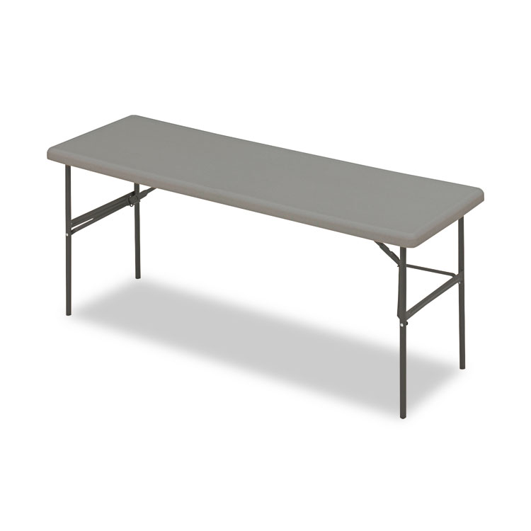 Picture of IndestrucTables Too 1200 Series Resin Folding Table, 72w x 24d x 29h, Charcoal