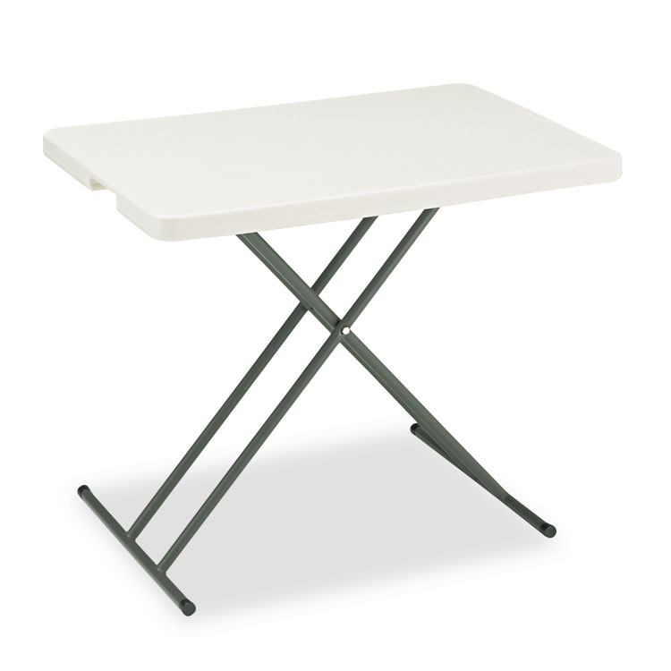 Picture of IndestrucTables Too 1200 Series Resin Personal Folding Table, 30 x 20, Platinum
