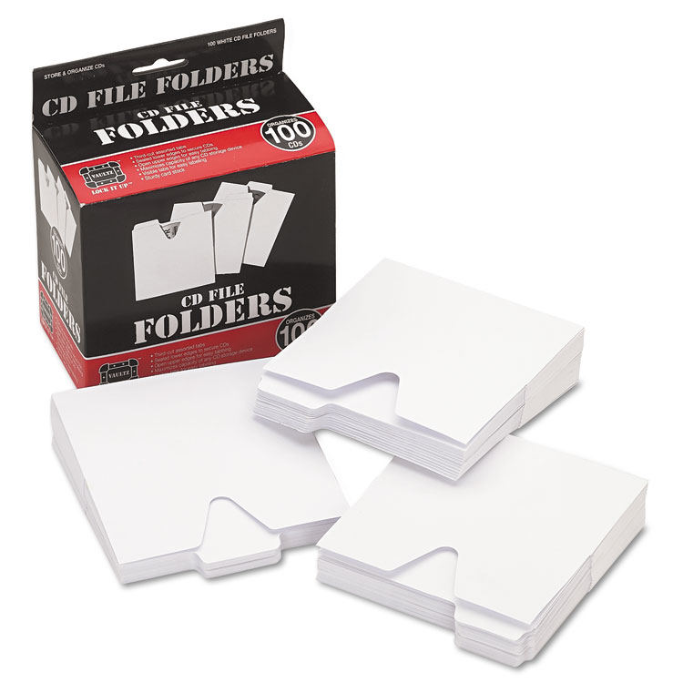 Picture of CD File Folders, 100/Pack