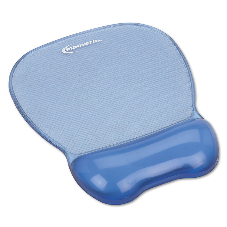 Picture of Gel Mouse Pad w/Wrist Rest, Nonskid Base, 8-1/4 x 9-5/8, Blue