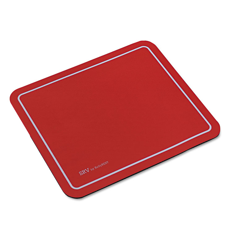 Picture of SRV Optical Mouse Pad, Nonskid Base, 9 x 7-3/4, Red