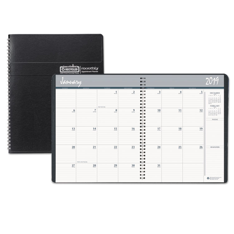 Picture of 100% RECYCLED TWO YEAR MONTHLY PLANNER W/EXPENSE LOGS, 6 7/8 X 8 3/4, Current Year-Current Year