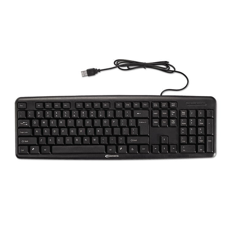 Picture of SLIMLINE KEYBOARD AND MOUSE, WIRED, USB PORT, BLACK