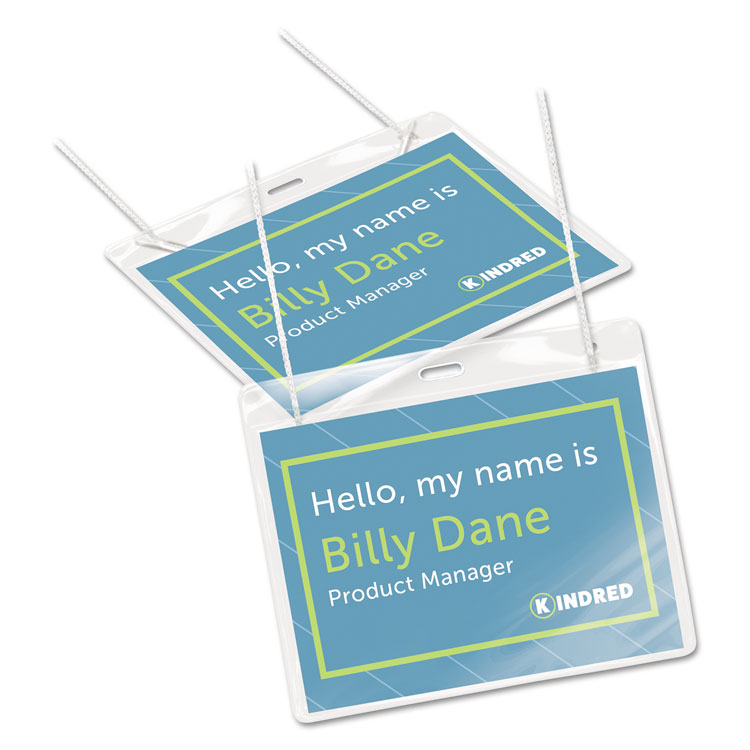 Avery-Avery EcoFriendly Adhesive Name Badge Labels, 3.38 x 2.33, White,  400/Box (45395) 