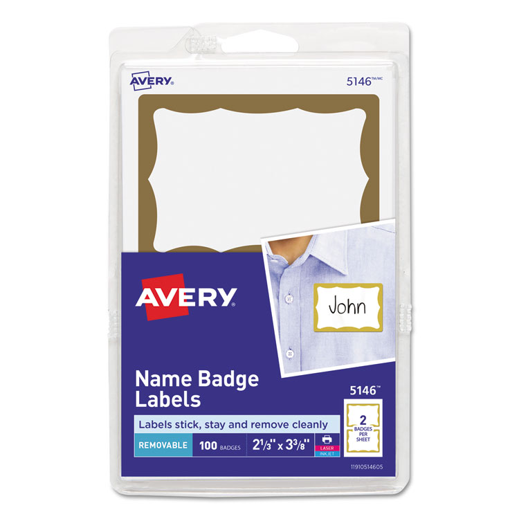 The Mighty Badge by Avery 2 Name Tags 1 x 3 Silver Name Badge Replacement Pack 71202