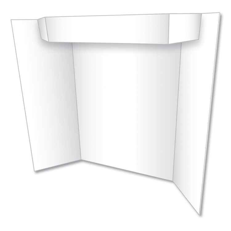 Picture of Too Cool Tri-Fold Poster Board, 24 X 36, White/white