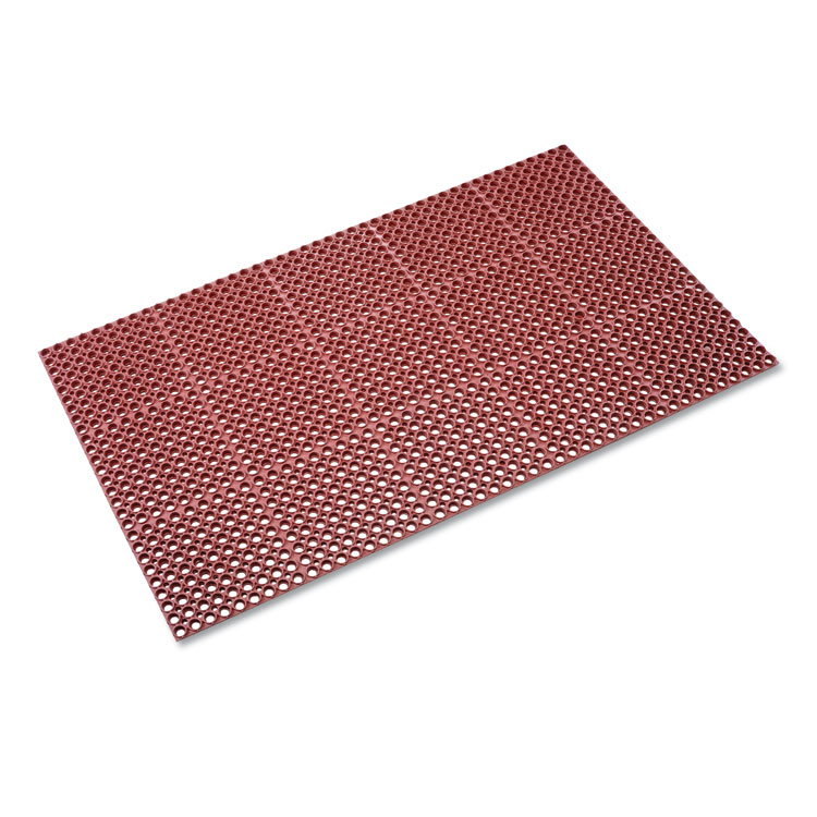 Picture of Safewalk Heavy-Duty Anti-Fatigue Drainage Mat, Grease-Proof, 36x60, Terra Cotta