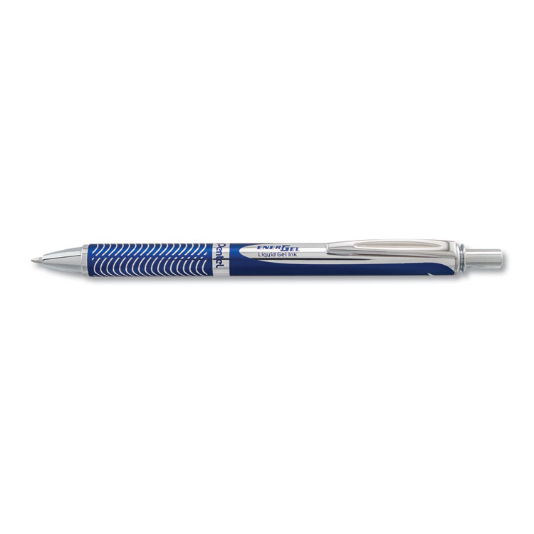 Picture of Energel Alloy Rt Retractable Liquid Gel Pen, .7mm, Blue Barrel, Black Ink