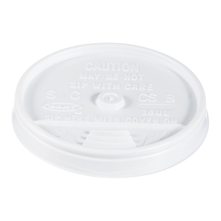 Picture of Plastic Lids, For 16oz Hot/cold Foam Cups, Sip-Thru Lid, White, 1000/carton
