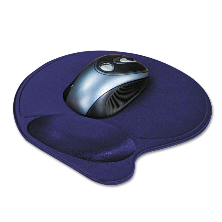 Picture of Wrist Pillow Extra-Cushioned Mouse Pad, Nonskid Base, 8 x 11, Blue