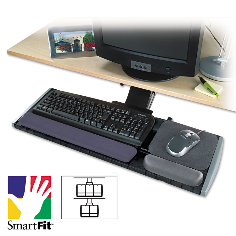 Picture of Adjustable Keyboard Platform with SmartFit System, 21-1/4w x 10d, Black