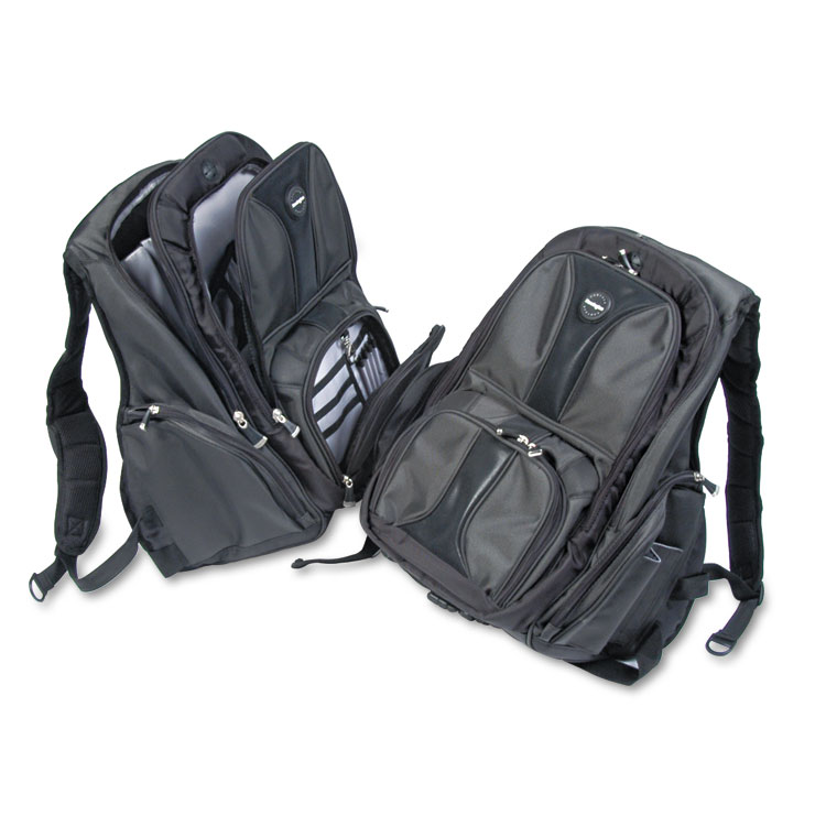 Picture of Contour Laptop Backpack, Nylon, 15 3/4 x 9 x 19 1/2, Black