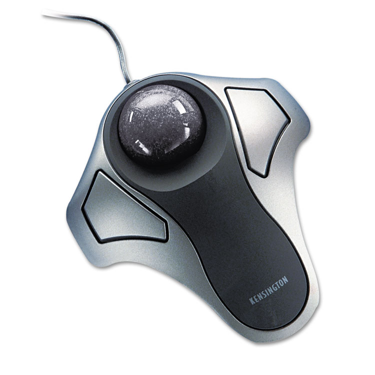 Picture of Optical Orbit Trackball Mouse, Two-Button, Black/Silver