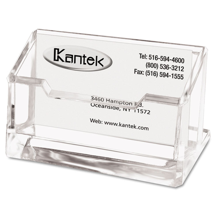 Picture of Acrylic Business Card Holder, Capacity 80 Cards, Clear
