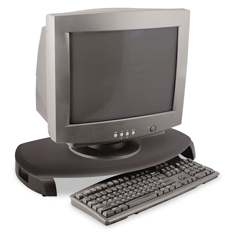 Picture of CRT/LCD Stand with Keyboard Storage, 23 x 13 1/4 x 3, Black