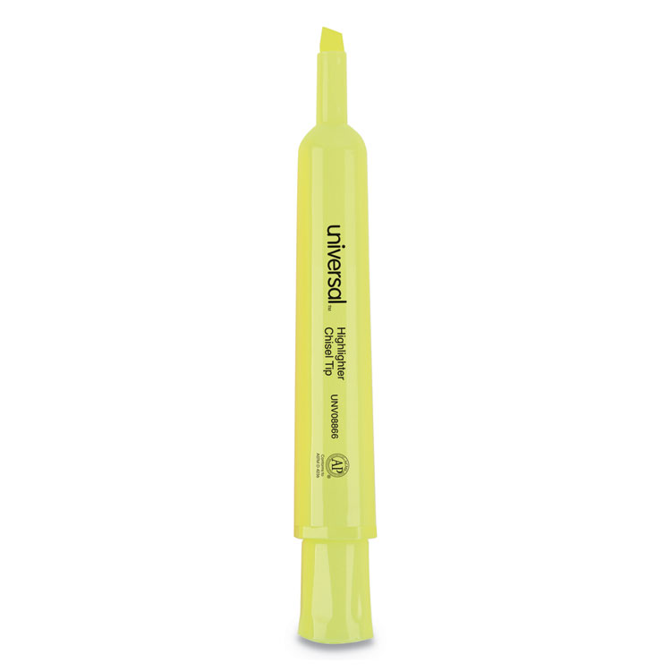 Picture of Desk Highlighter, Chisel Tip, Fluorescent Yellow, 36/pack