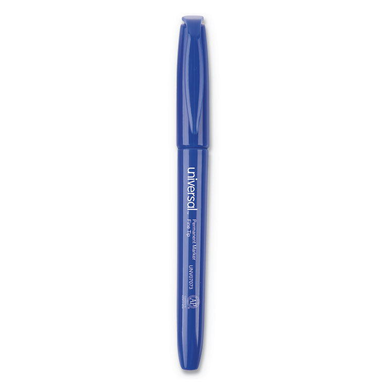 Picture of Pen-Style Permanent Marker, Bullet/fine, Blue, 1 Dozen