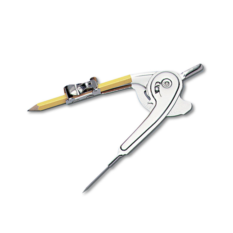Picture of Ball Bearing Compass W/ Traditional Pointed Tip, 12" Maximum Dia., Metal, Dozen
