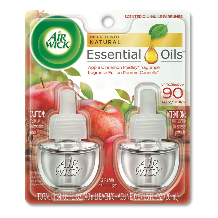 Picture of WARMING SCENTED OIL REFILL, 0.67 OZ, APPLE CINNAMON MEDLEY, 2/PACK, 6 PACKS/CT