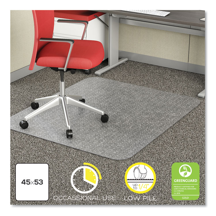 Picture of ECONOMAT OCCASIONAL USE CHAIR MAT FOR LOW PILE CARPET, 45 X 53, RECTANGULAR, CR