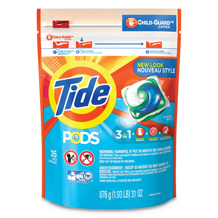 Picture of Pods, Laundry Detergent, Ocean Mist, 35/pack