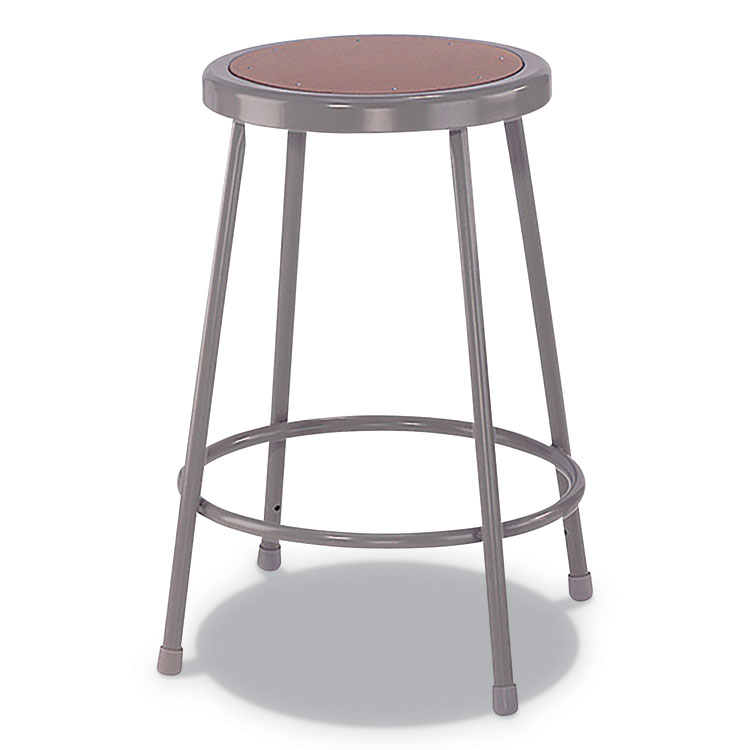 Picture of INDUSTRIAL STOOL, 24", BROWN/GRAY SEAT
