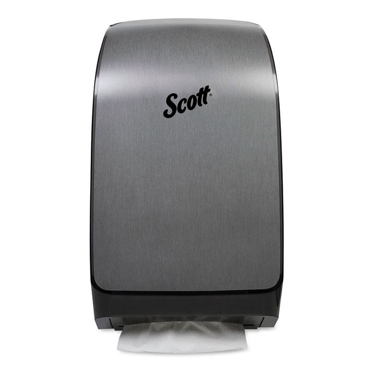 Picture of Scott Towel Dispenser, Mod Scottfold, Plastic, Brushed Metallic, 10 3/5 X 5.48 X 18.79 (KCC39712)