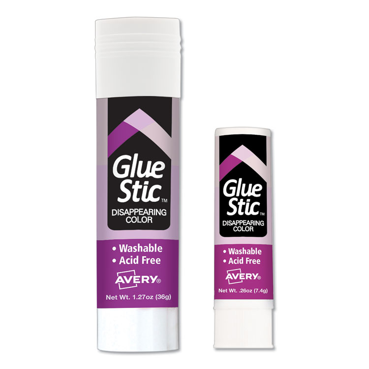 Permanent Glue Stics, Purple Application, .26 oz, Stick