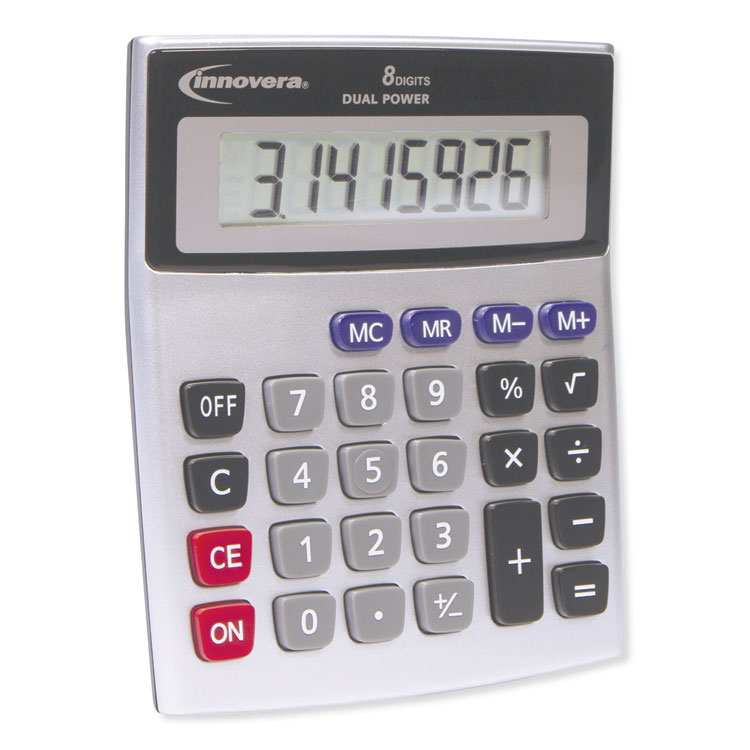 Casio Hs-8Va Handheld Calculator Silver 8-Digit Lcd 