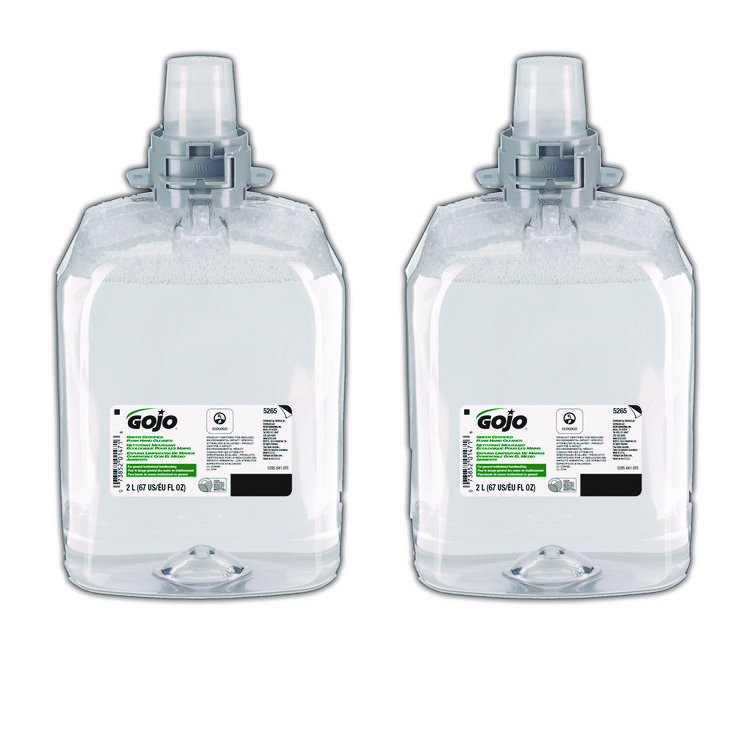 Green Certified Foam Hand Cleaner, Refill for GOJO FMX-20 Push-Style Dispenser, Unscented, 2,000 mL, 2/Carton
