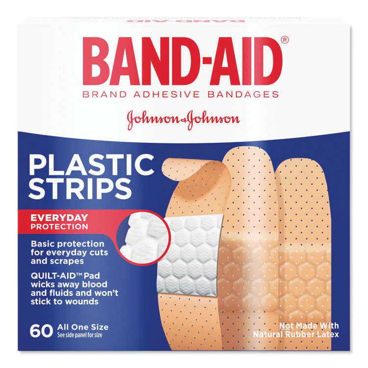 JOJ100563500 BANDAID® 100563500 Plastic Adhesive Bandages, 3/4 x 3