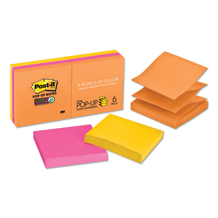 Post-it Sheet Super Sticky Note and Dispenser Value Pack, 3 in x 3 in, 12  Pads, Assorted Colors (DS330-SSVA)