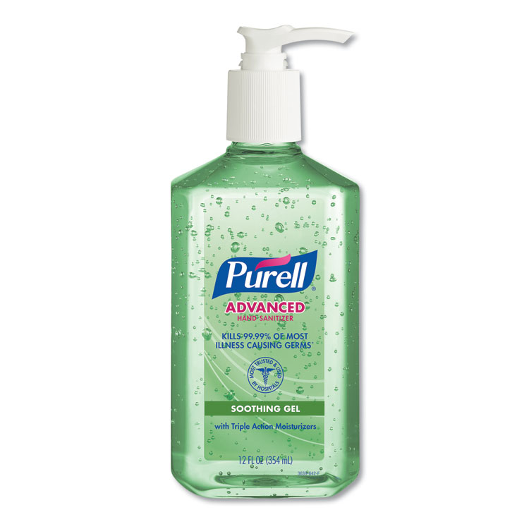 GOJ363912EA SANITIZER,PUREL,ALOE,12OZ