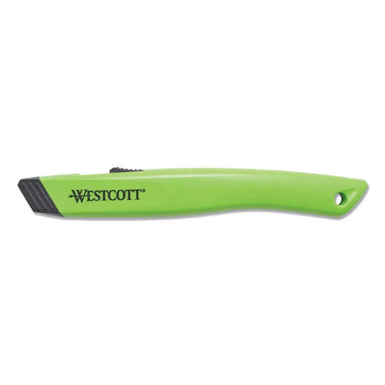 Compact Safety Ceramic Blade Box Cutter, 2.25, Fixed Blade, Green