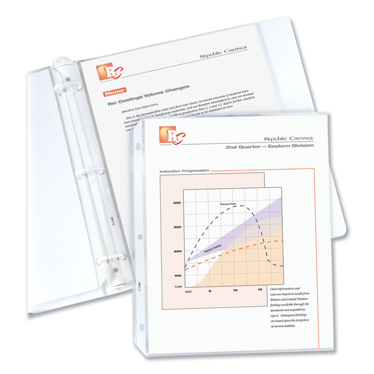 C-Line Standard Weight Polypropylene Sheet Protector Clear 11 x 8 1/2 100/BX 