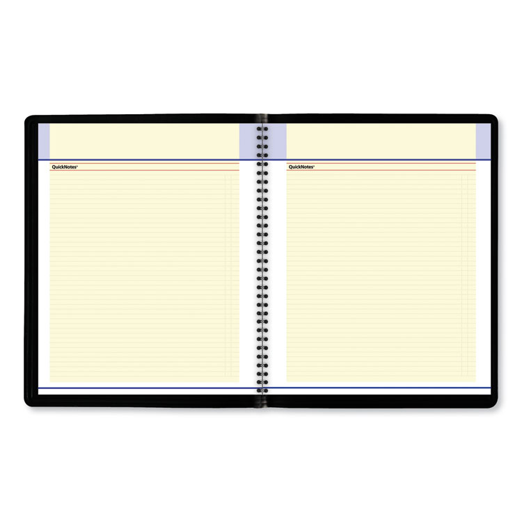 QuickNotes Weekly/Monthly Appointment Book, 9 7/8 x 8, Black, 2020