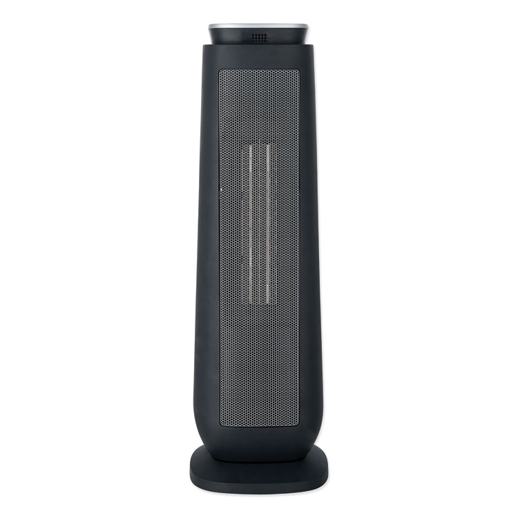 CERAMIC HEATER TOWER WITH REMOTE CONTROL, 7.17" X 7.17" X 22.95", BLACK