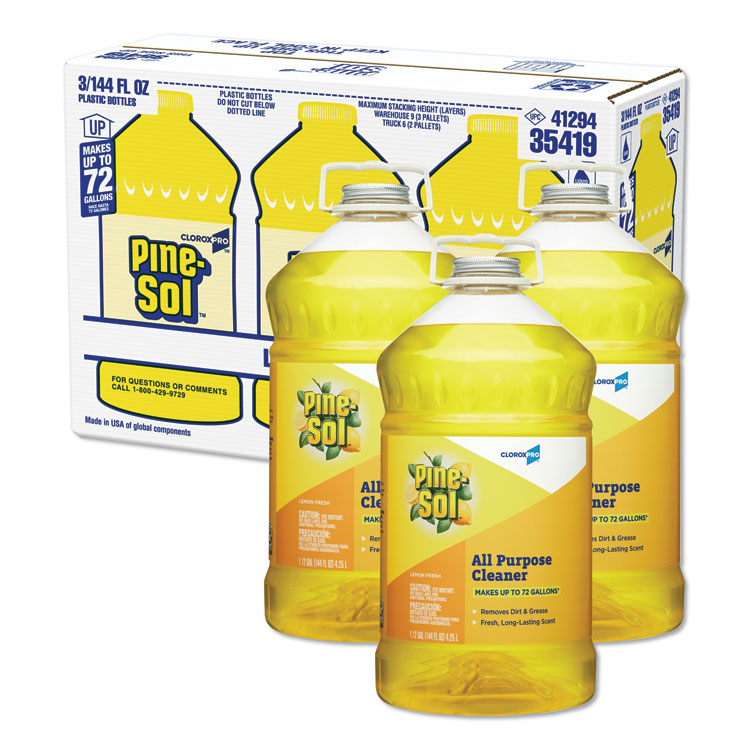 ALL PURPOSE CLEANER, LEMON FRESH, 144 OZ BOTTLE, 3/CARTON