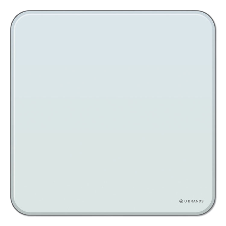 Cubicle Glass Dry Erase Board, 12" x 12", White Surface