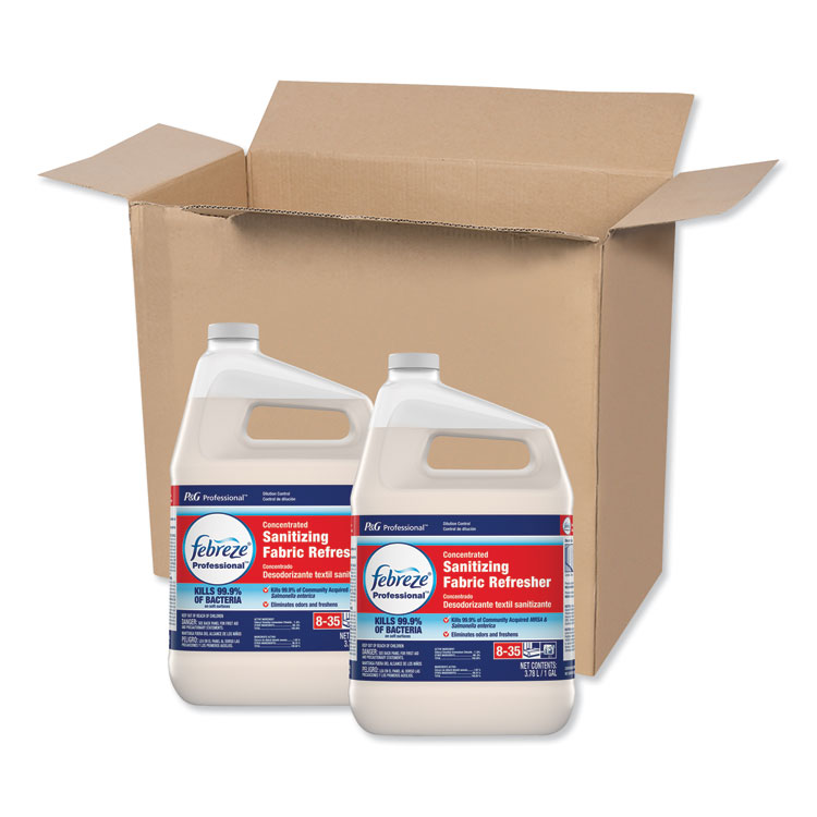 Professional Sanitizing Fabric Refresher, Light Scent, 1 Gal Bottle, Concentrate, 2/carton