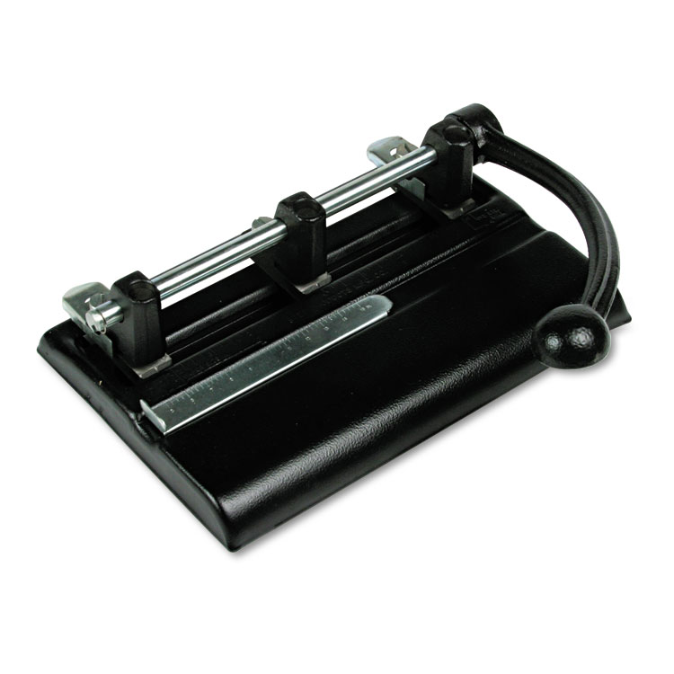 Picture of 40-Sheet Lever Action Two- to Seven-Hole Punch, 13/32" Holes, Black