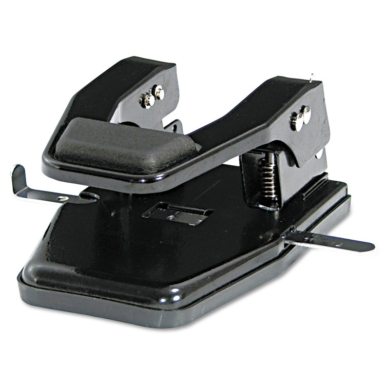Picture of 40-Sheet Heavy-Duty Two-Hole Punch, 9/32" Holes, Padded Handle, Black