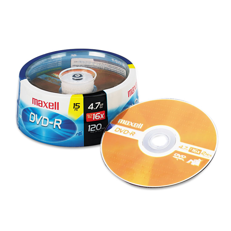 Picture of DVD-R Discs, 4.7GB, 16x, Spindle, Gold, 15/Pack