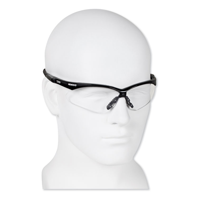 KCC25676, KleenGuard™ 25676 Nemesis Safety Glasses, Black Frame, Clear  Lens