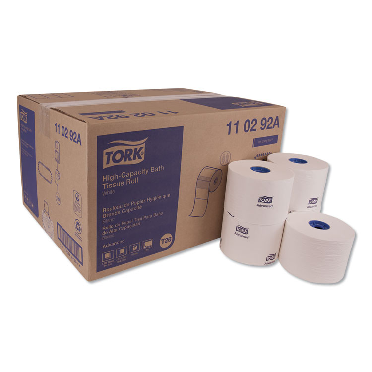 ADVANCED HIGH CAPACITY BATH TISSUE, SEPTIC SAFE, 2-PLY, WHITE, 1,000 SHEETS/ROLL, 36/CARTON